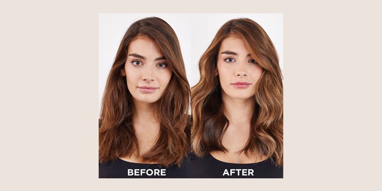 A woman with wavy brown hair